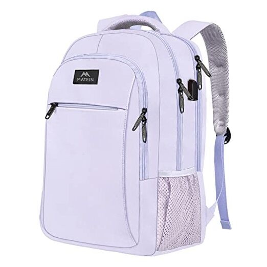 Stylish Lavender Purple Laptop Backpack for Girls College School 15.6 Inch