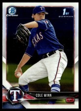 2018 Bowman Draft Chrome Cole Winn Texas Rangers #BDC-173