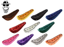 ORIGINAL LOWRIDER 20" Deluxe Polo Velour 5 Button Bicycle Saddle – Many Colors