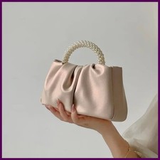 Fashion Pearl Handle Women Dinner Clutch Purse Handbags Luxury Design Ladies
