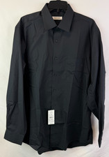 Pierre Cardin Black Button Up Long Sleeve Shirt Men's Size Large