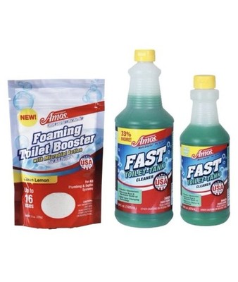 Professor Amos FAST Toilet &Tank Cleaning Solution Kit-NEW SEALED