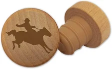 Tangico 99129 WineO Cowboy Wine Stopper, Wood,Bottle Stoppers & Corks