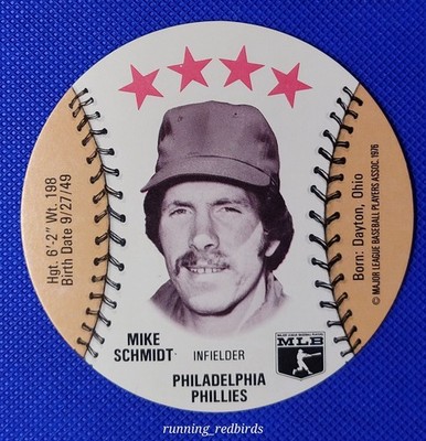 1976 Isaly's Discs Mike Schmidt HOF- Restaurant Promotion - 10+ Items Ship FREE!