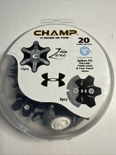 NIB Champ Zarma Tour and Under Armour Tri-Lock, Tour Lock Golf Cleat 20 Pack