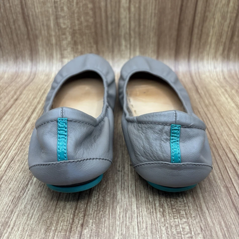 Sapatilhas de balé Tieks by Gavrieli couro italiano acastanhado tamanho 7 casual bege dobrável - Imagem 3 de 4