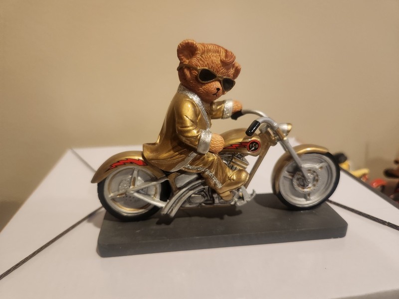 Hamilton Rockin' and Wheelin' With Elvis Resin Motorcycle Sculpture, LE