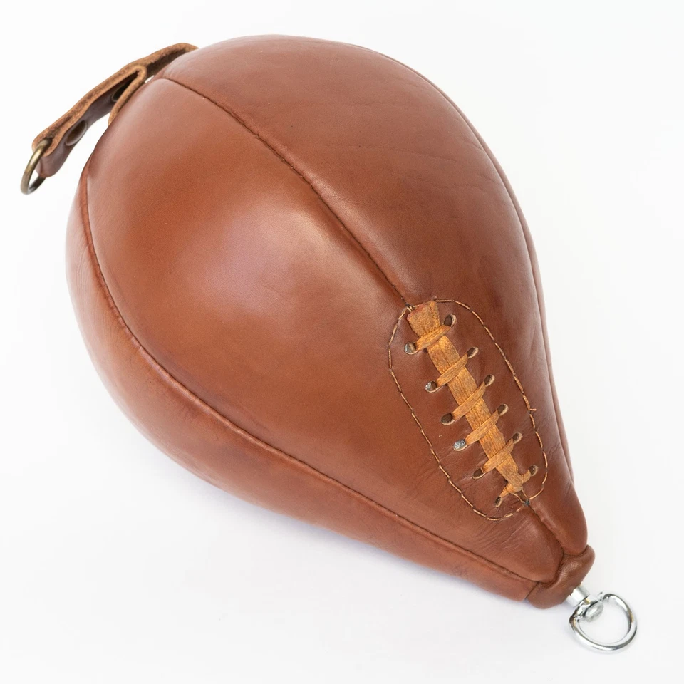 Boxbirne Echtleder Gefüllt Retro Vintage Punching Speed Ball Boxsack Doppel End - Bild 2 von 2