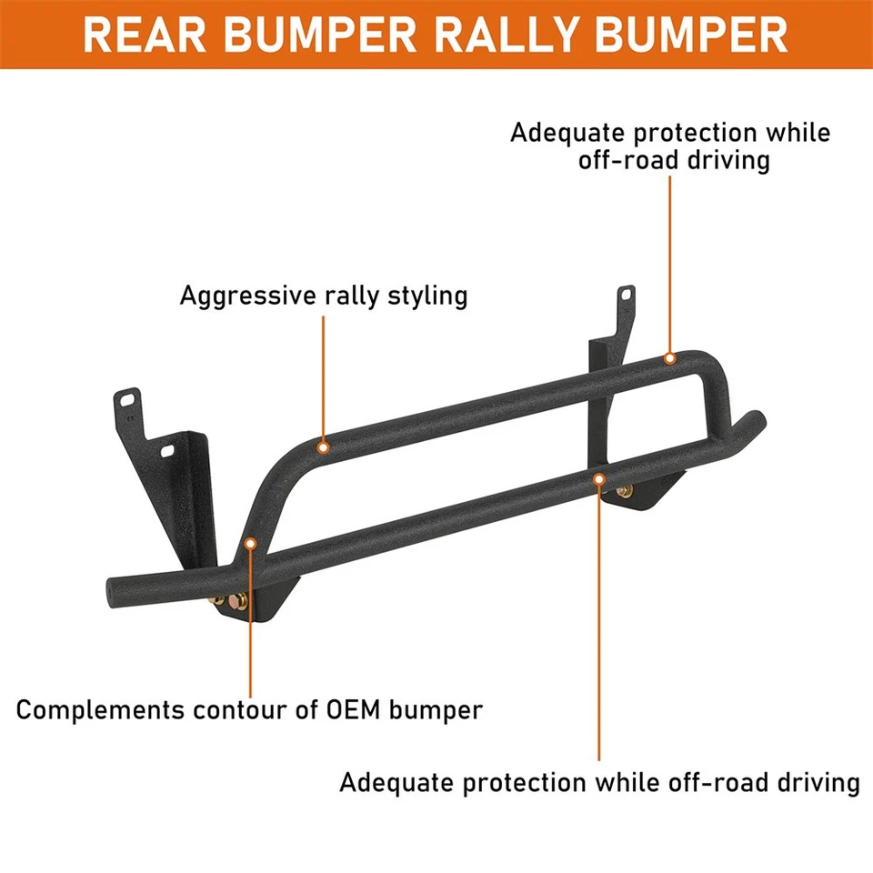 Off-Road Steel Rear Bumper Protector Guard Bar For 2013-2017 Subaru XV Crosstrek Foto 4 de 4