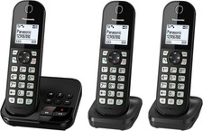 Panasonic KX-TGC463GB DECT Telefon mit AB 3 Mobilteile Schwarz – NEU