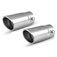 Pack Of 2 Exhaust Tips - To Fit 1.5 To 2 Inch Exhaust Tail Pipe Diameter Chrome
