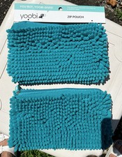NWT Yoobi 2 Zip Pouch Aqua Blue