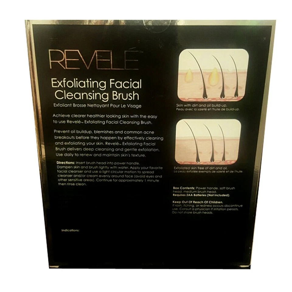 REVELE Exfoliating Deep Facial Cleansing Brush + Facial Masks Aloe Vera Cucumber - image 3 of 4