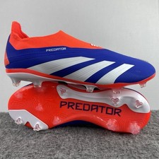 Adidas Predator Elite LL F FG Blue Orange Laceless Soccer Cleats IF6350 Sz 5.5