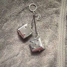 Michael Kors Silver Dice Charm Key Chain Key ...