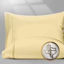 100 Egyptian Cotton Pillow Cases Standard/Queen Size Set of 2 - Luxury High ...