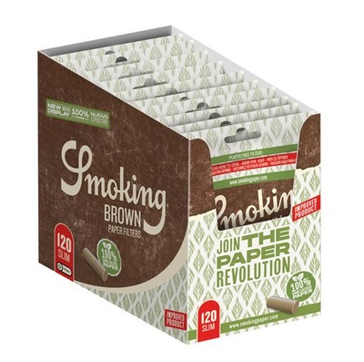 5 Boxen (6000) Smoking Brown Filter 6mm Slim Size Biologische Zigarettenfilter