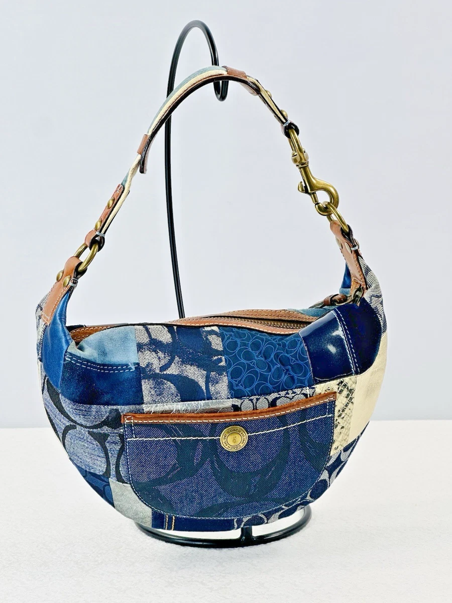 Coach Patchwork Denim Exterior Shoulder Bags Bags & Handbags for
