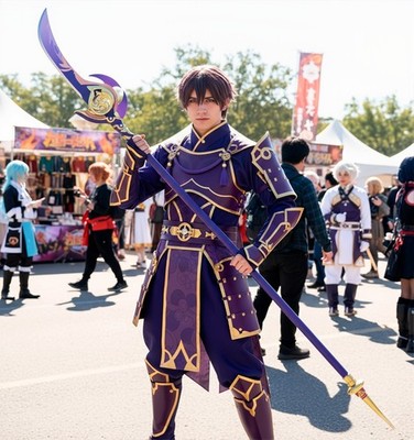Handmade Genshin Impact Spear   Stainless Steel Anime Spear for Cosplay