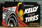 VINTAGE KELLY SPRINGFIELD TIRES 12” PORCELAIN GAS SIGN ADVERTISING
