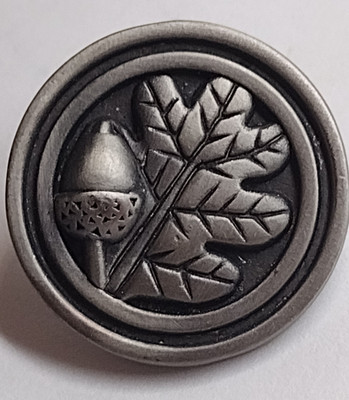 Pewter Gray Acorn Leaf BFD Tack Pin