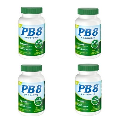 4 Pack Nutrition Now Pb 8 Pro Biotic Vegetarian Supplement 120 Count Each