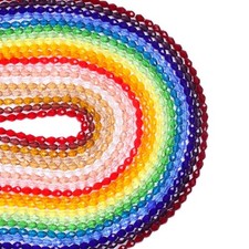 70PCS Crystal Glass Beads for Jewelry Making Colorful Rainbow Craft Beads US