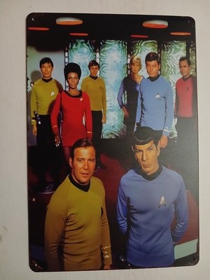 STAR TREK Blechschild 20 x 30 cm USS ENTERPRISE NCC 1701 Crew Kirk Spock McCoy