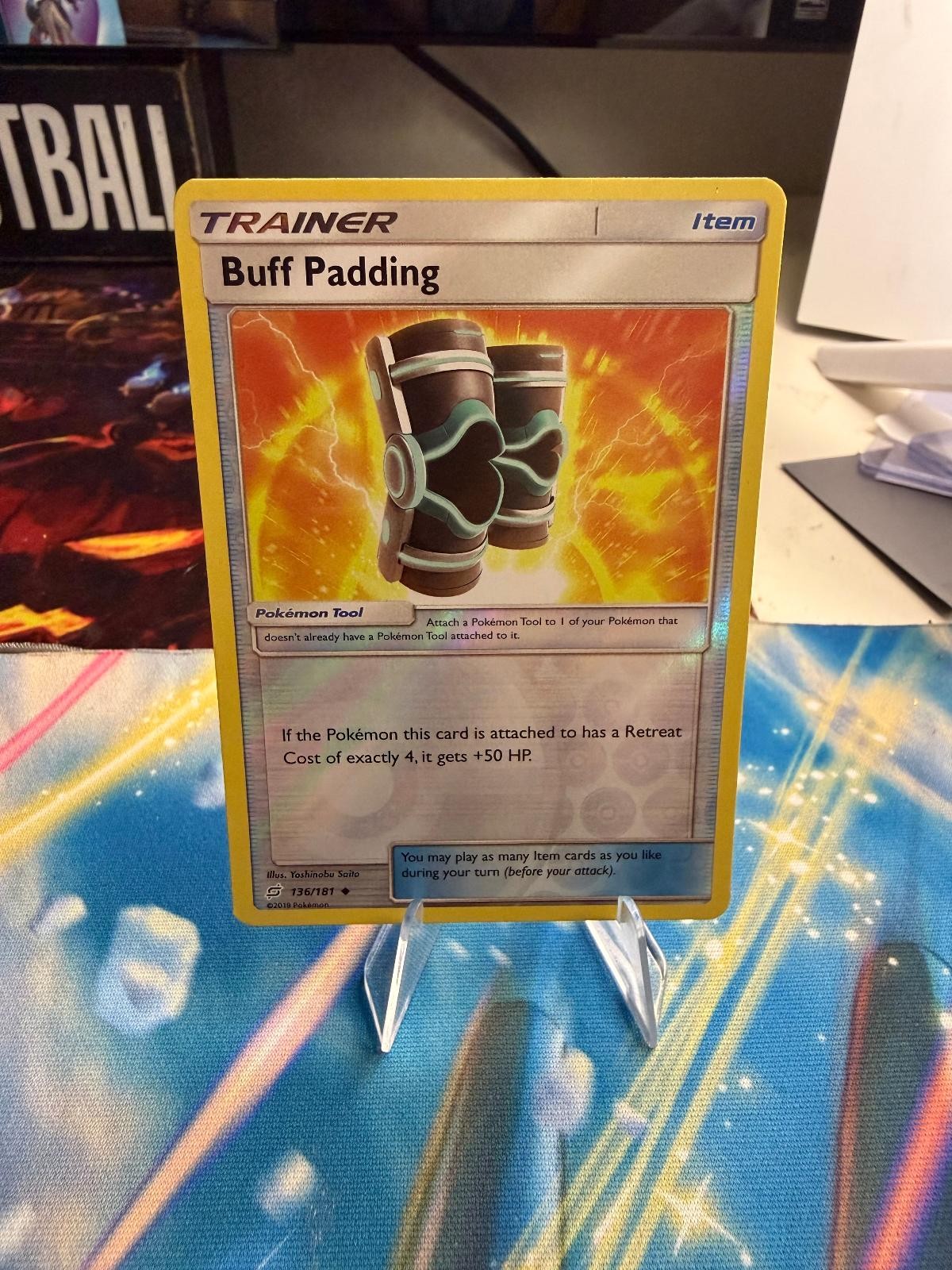 BUFF PADDING 136/181 TEAM UP Reverse Holo Uncommon Pokemon