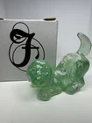 Fenton Hand-Painted Playful Puppy Dog Figurine - With Box