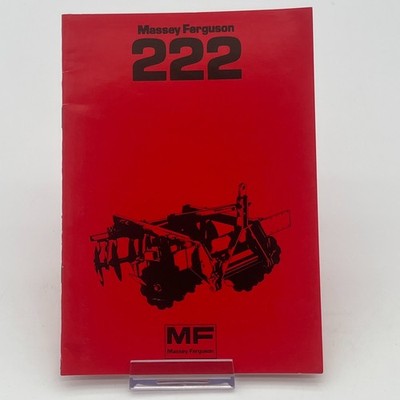 Massey Ferguson MF222 Scheibenegge Bediener Anleitungsbuch 1856 369 M1