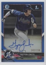 2018 Bowman Draft Chrome Pick Blue Wave Refractor /150 Greyson Jenista Auto 13gc