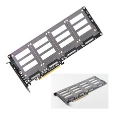 NEW U.2 SSD to PCIe X16 Adapter PCIE 4.0 to 4 Disk U.2 SFF-8639 SSD Riser Card