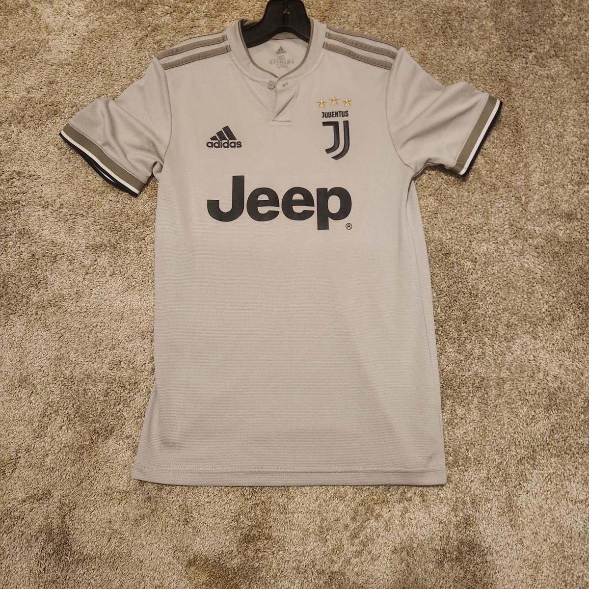 Adidas 2018 2019 Juventus Soccer Away Jersey Gray Sand Champions