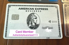 amex American Express White Card Business Plastic Cancld Collectible small chip