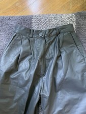 Vintage 1980  s Toffs Women  s Leather Pants Grey Lined Petite 6