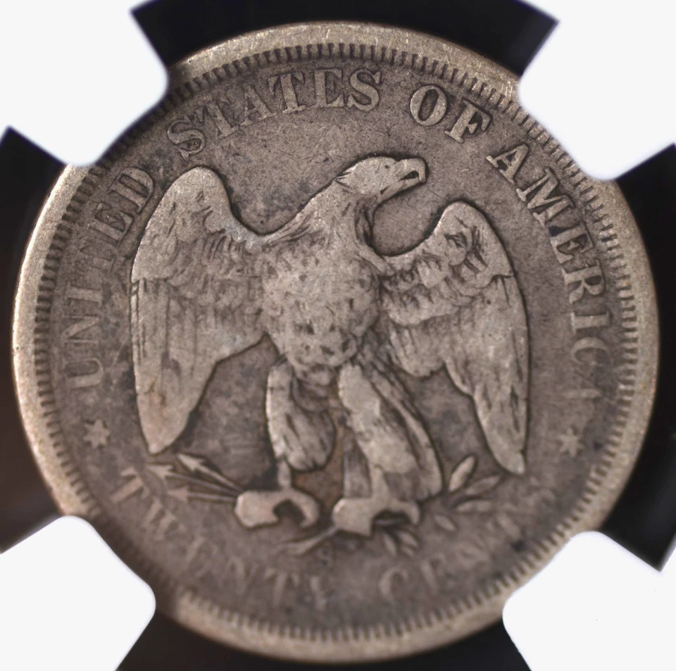 1875 S TWENTY CENT PIECE NGC CHOICE VF 25 LIGHT NATURAL LOOKING COIN SILVER GREY - Image 4 of 4