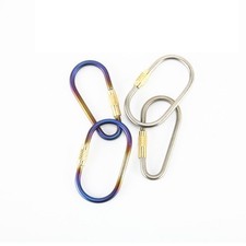 EDC Titanium Locking Carabiner D-Ring Hook for Hanging Key Kettle Water Cup Tool