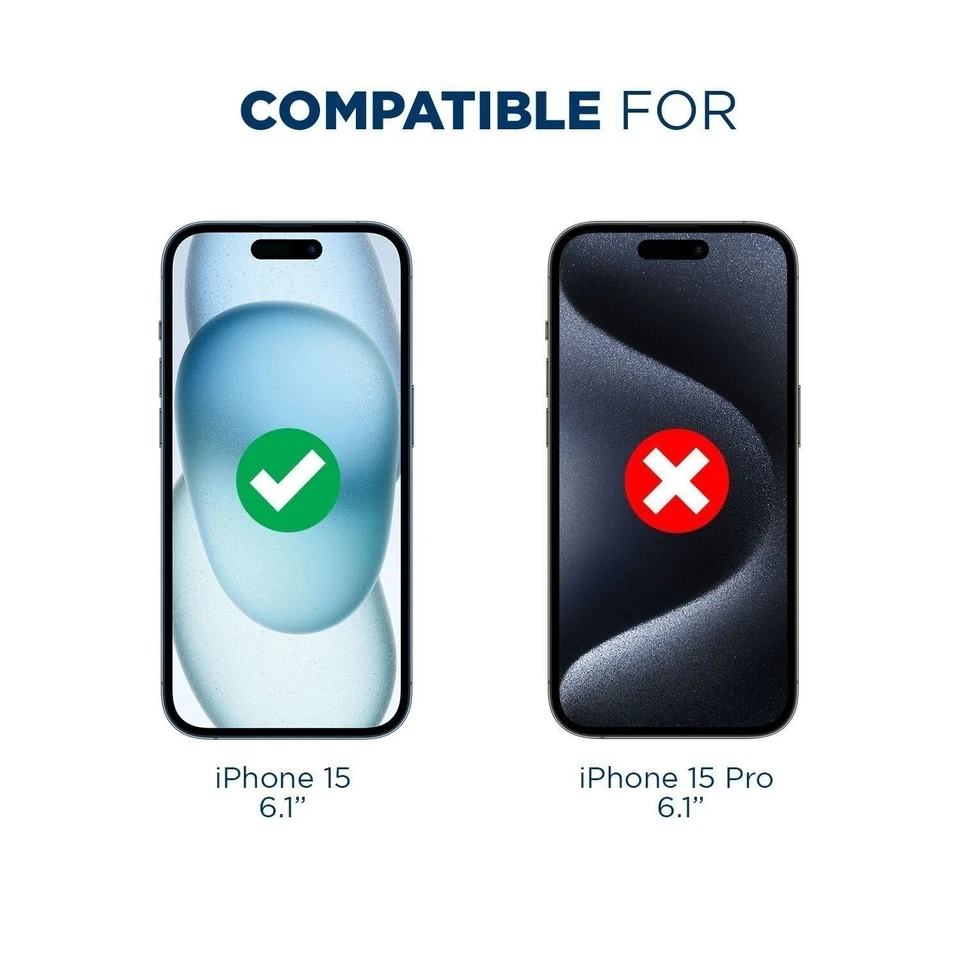 Tech Armor Screen Protector for iPhone 15 6.1 inch - 3 Pack + Bonus Camera Lens - Image 2 of 4