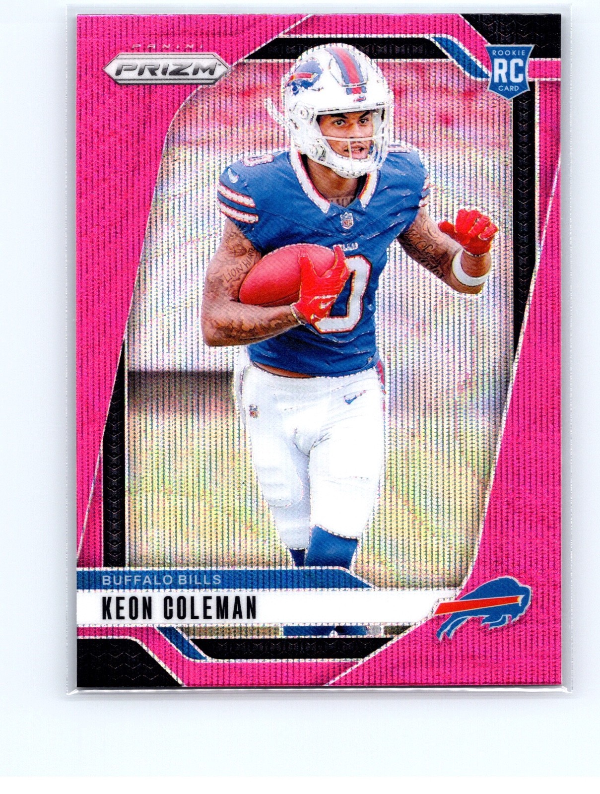 Keon Coleman Rookie 2024 Prizm #362 Pink Wave Prizm (RC)