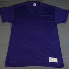 Vintage 90s Russell Athletic Short Sleeve T Shirt Mens Med Purple Faded USA Made