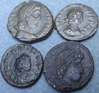 Lot of 4 Roman Bronze Coins