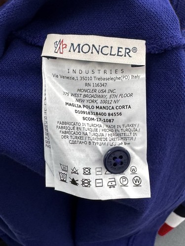 Moncler Polo - Large - 21” PTP - Authentic - Picture 7 of 9