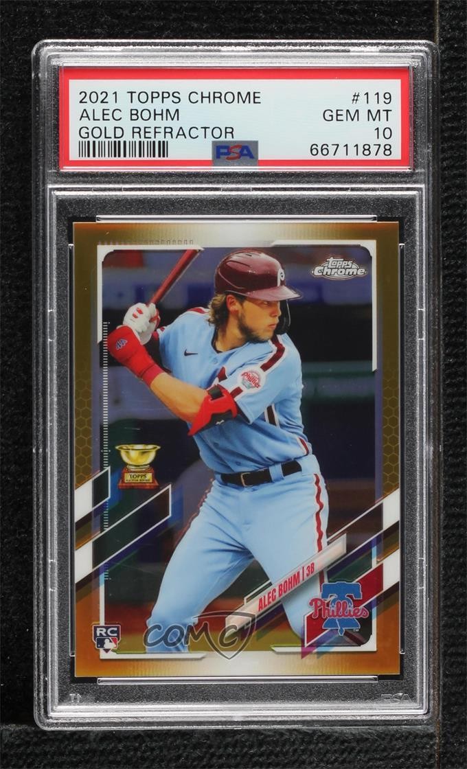 2021 Topps Chrome Gold Wave Refractor 37/50 Alec Bohm #119 PSA 10 GEM MT 04qy