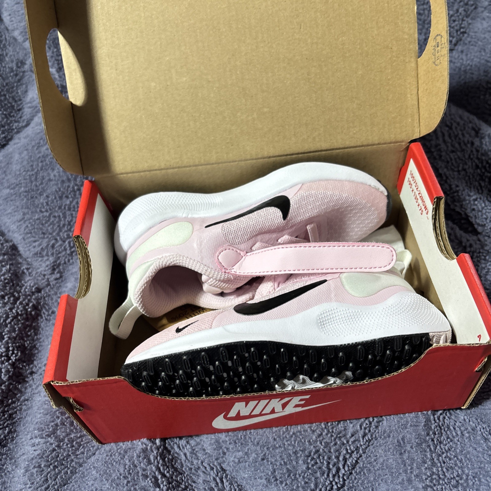 Nike Tanjun EasyOn (TDV) Pink Black Toddler Shoes 7C Sneakers
