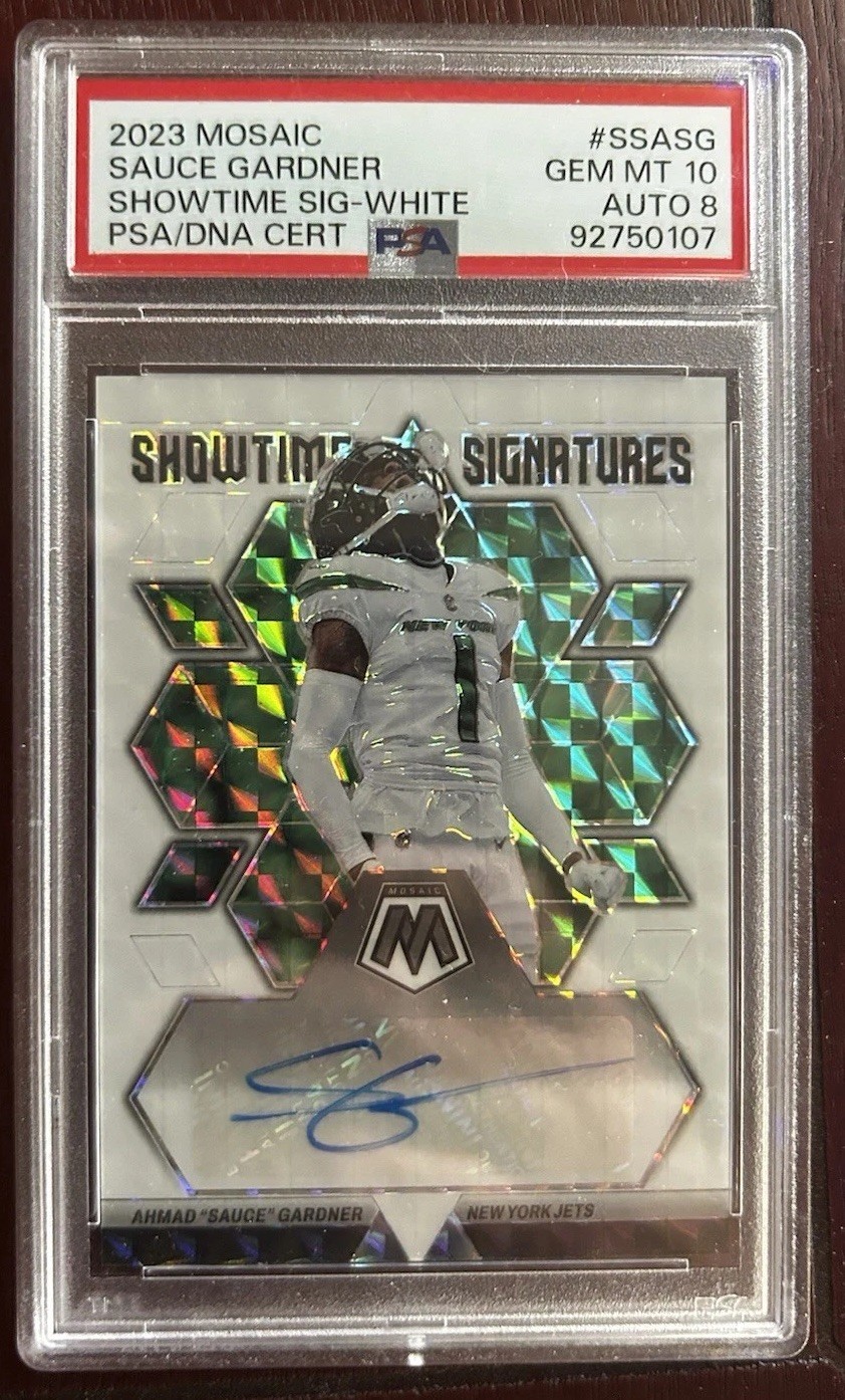 2023 Panini Mosaic Sauce Gardner Showtime Auto White /25 PSA 10 POP 1