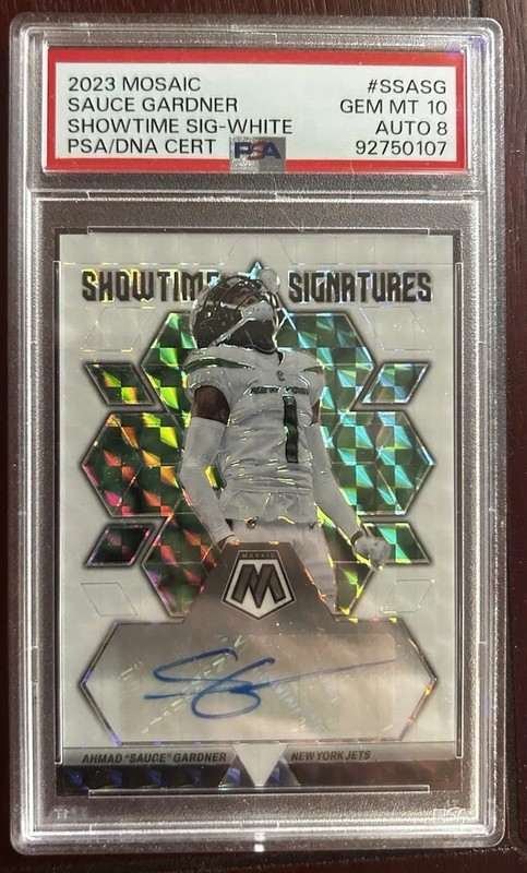 2023 Panini Mosaic Sauce Gardner Showtime Auto White /25 PSA 10 POP 1