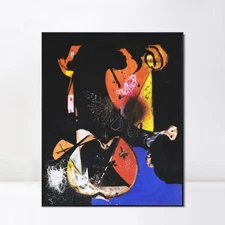 Framed Canvas Giclee Print Art Painting, 1944 by Jackson Pollock Home Decoration