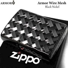 ZIPPO : ARMOR CASE : WIRE MESH: Double-Side : Fine Wire Mesh Engraving : Black