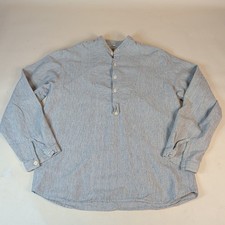WAH Maker Mens L VTG Frontier Western Button Pullover Shirt USA Rare Striped